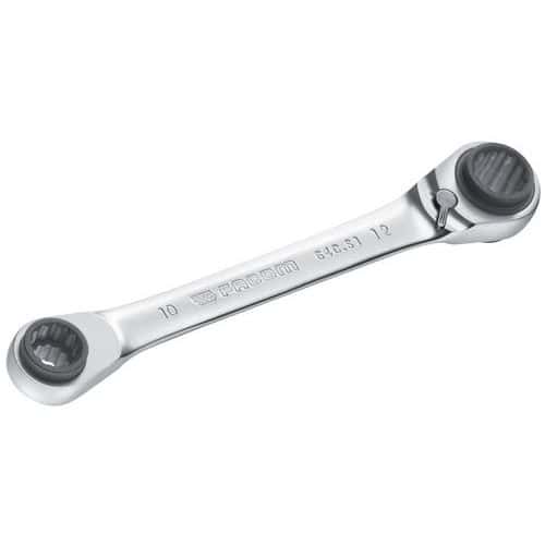 Metric multi-opening straight ratchet ring spanners
