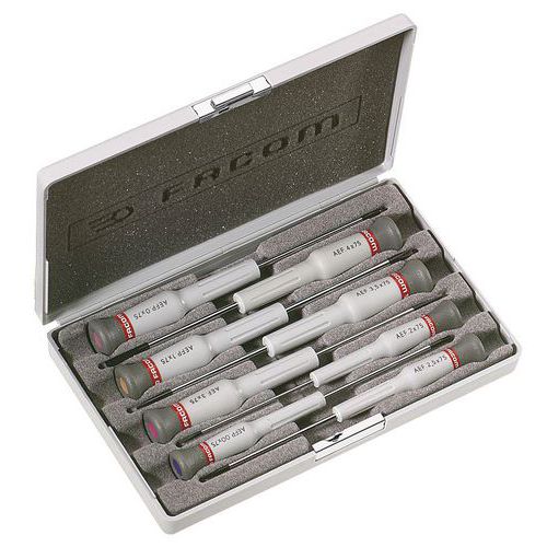 Set of 8 Micro-Tech® slotted screwdrivers - Phillips®