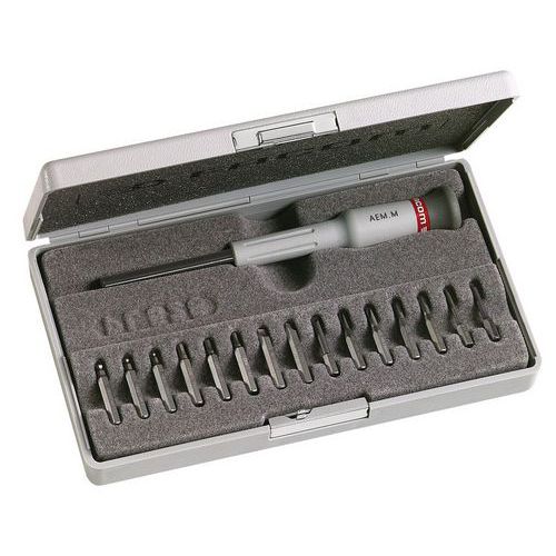 Set of 16 Micro-Tech® tools - Screwdriver + bits