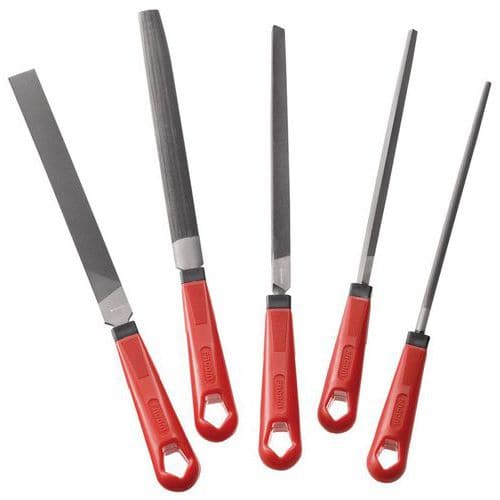 Set of 5 second-cut files - length 200 mm