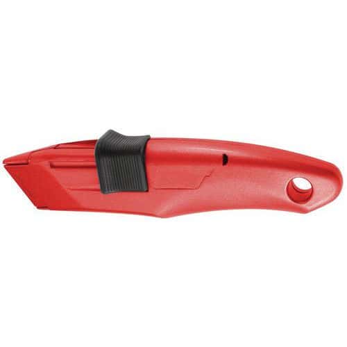 Safety knife with auto-retractable blade
