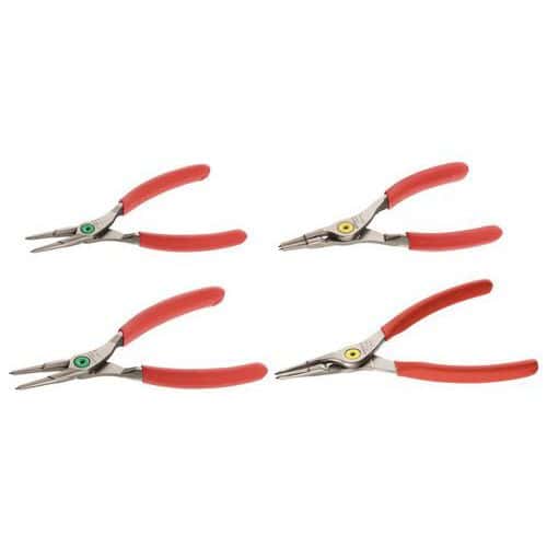 Set of 4 pliers for Circlips® - Straight nose - Facom