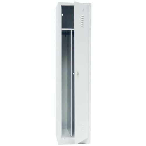 Clean & Dirty Locker with Plinth - Grey Body & Hasp Lock - 1800x415x500mm - Manutan Expert