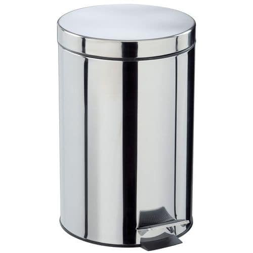 Manutan Expert stainless steel sanitary pedal bin