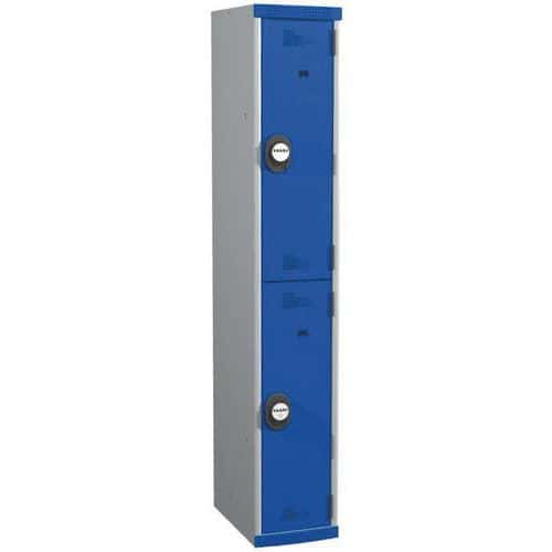 Seamline Optimum® 2-compartment locker - 1 column - Width: 300 mm - On base - Acial