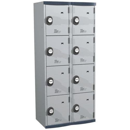 Seamline Optimum® 8-compartment locker - 2 columns - Width: 400 mm - On base - Acial