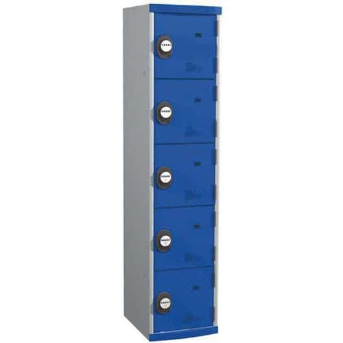 Seamline Optimum® 5-compartment locker - 1 column - Width: 400 mm - On base - Acial
