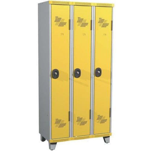 Seamline Optimum® 3-column locker - Width 300 mm - On feet - Acial