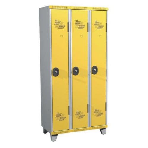 Seamline Optimum® 3-column locker - Column width: 300 mm - On feet - Acial