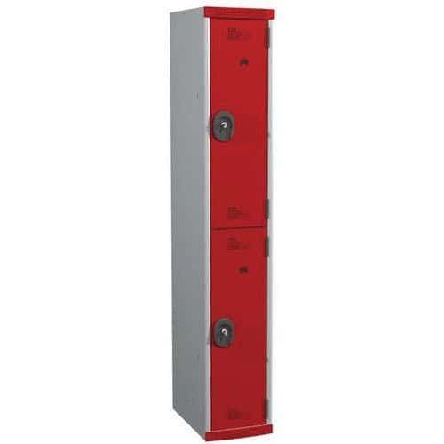 Seamline Optimum® 2-compartment locker - 1 column - Width: 300 mm - On base - Acial