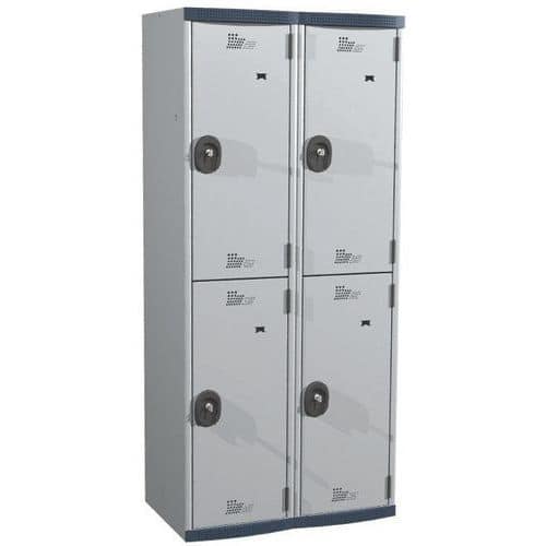 Seamline Optimum® 4-compartment locker - 2 columns - Width: 400 mm - On base - Acial