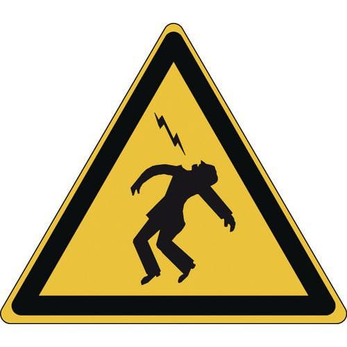 Hazard warning sign - High voltage - Rigid
