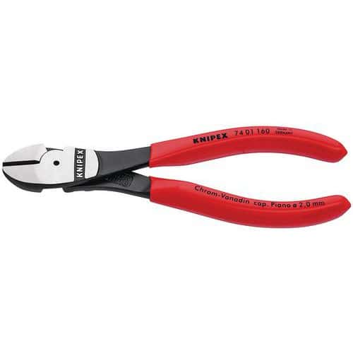 Diagonal cutting pliers with toggle lever - 160 mm