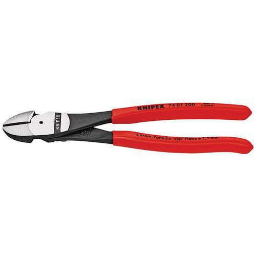 Diagonal cutting pliers with toggle lever - 200 mm