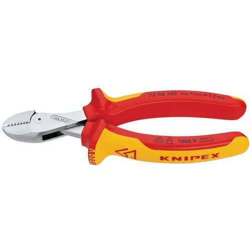 Knipex X-Cut side cutters, chrome-plated, insulated to 1000V