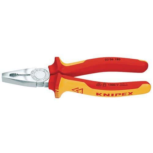 Knipex chrome-plated insulated universal pliers 1000 V VDE