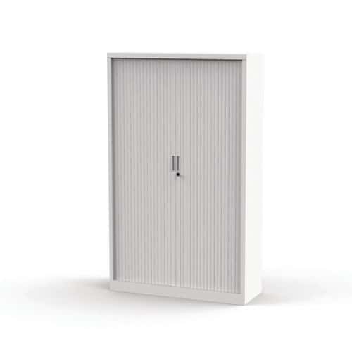 Premium one-colour cabinet with tambour doors - Height 198 cm