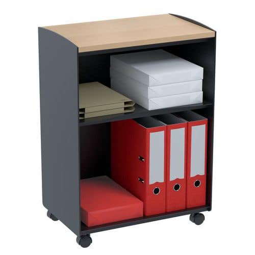 Mobile compartment trolley- 2 compartments - Paperflow