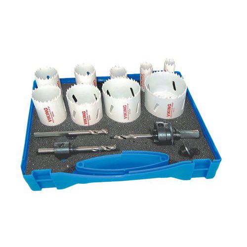 Set of 9 x 8% cobalt hole saws