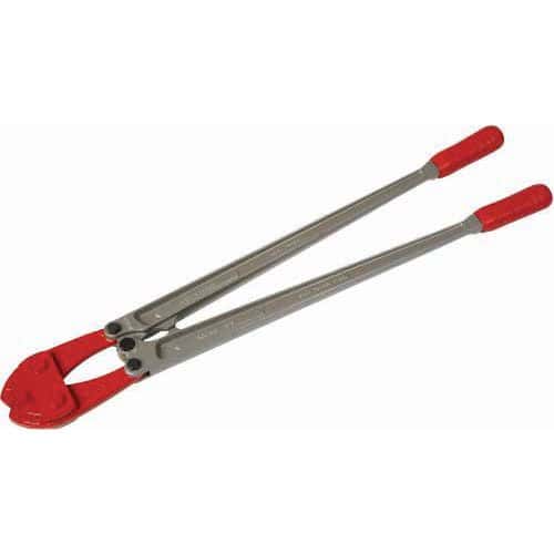 Samaritain bolt cutter with forged arms and axial cut