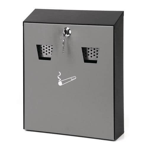 Wall-mounted galvanized steel ashtray - 1 L