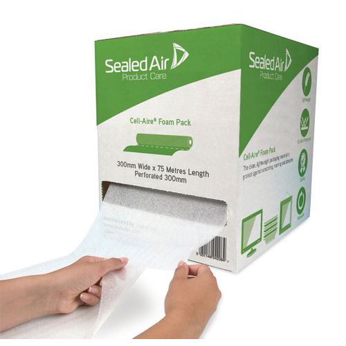 Cell-Aire® foam wrap in a dispensing box