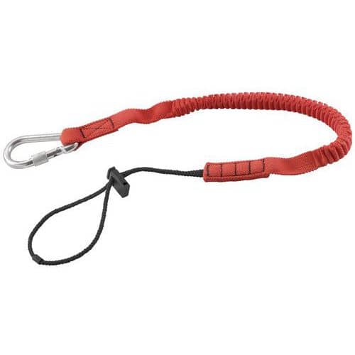 Lanyard 1.2 m - wrist attachment and stainless steel 80 mm karabiner with SLS screw
