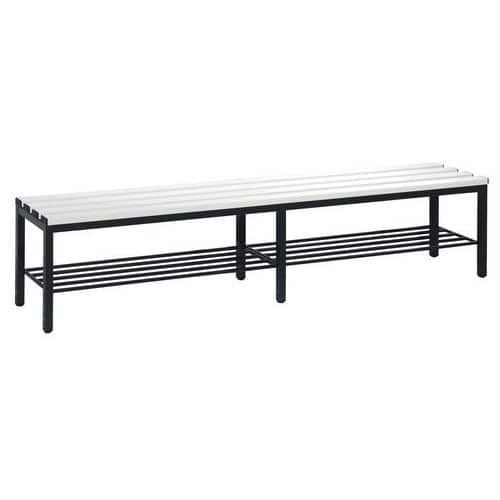 PVC cloakroom bench - with shoe rack - CP