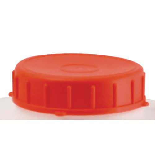 Red cap for barrels and jerry cans