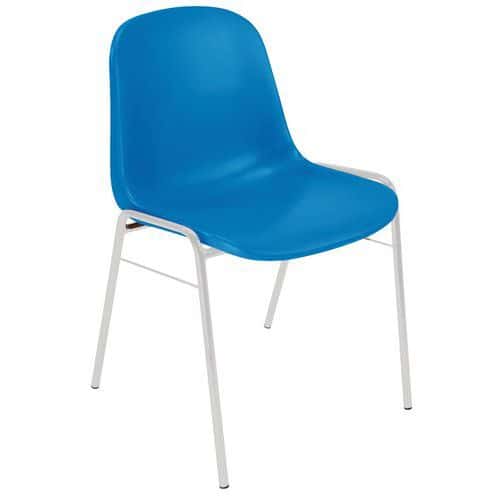 Plastic Office Chair - Aluminium Frame - Stackable - Manutan Expert