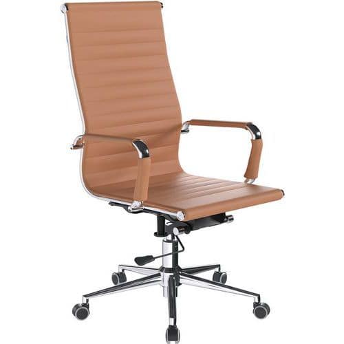 Ergonomic Office Armchair - Bonded Leather/Fabric - Mobile/Cantilever