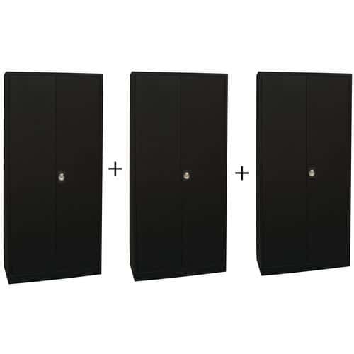 Set of three swing door cabinets - Manutan Expert Orel