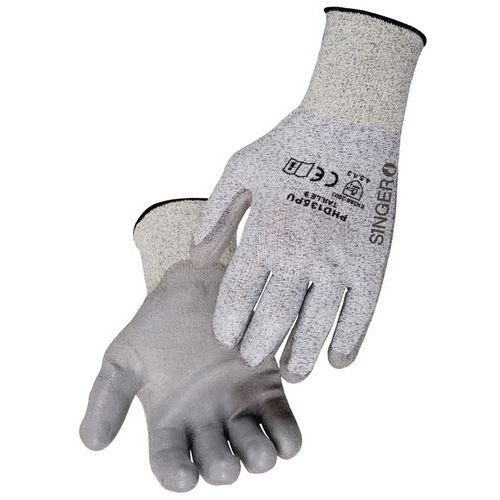 Cut-resistant polyethylene gloves