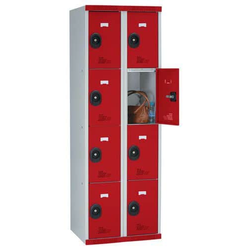 Seamline Optimum® 8-compartment locker - 2 columns - Width: 300 mm - On base - Acial