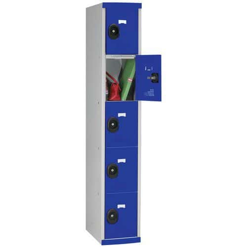 Seamline Optimum® 5-compartment locker - 1 column - Width: 300 mm - On base - Acial