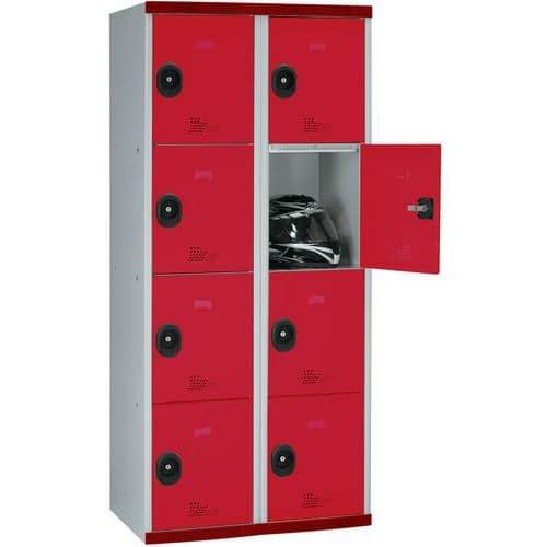 Seamline Optimum® 8-compartment locker - 2 columns - Width: 400 mm - On base - Acial