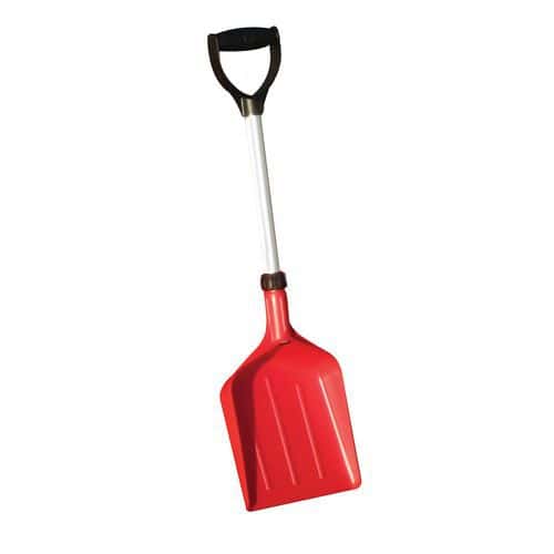 Retractable shovel for salt or sand container