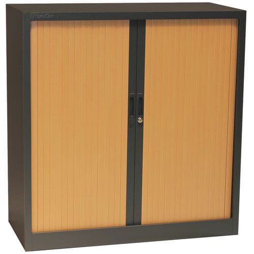 Low two-tone cabinet with tambour doors - Manutan Expert Orel