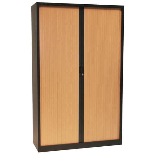 Tall two-tone cabinet with tambour doors - Manutan Expert Orel