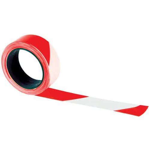 Hazard Polyethylene Tape - Red & White Stripes - Manutan Expert