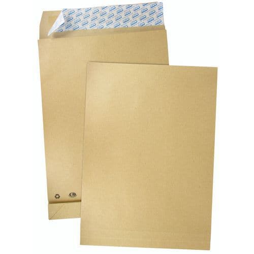 Brown Kraft envelope, 120 g - With 3-cm gussets - Pack of 50