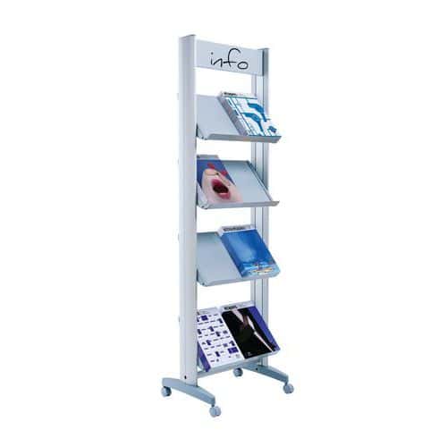 Mobile display stand - Aluminium - Paperflow