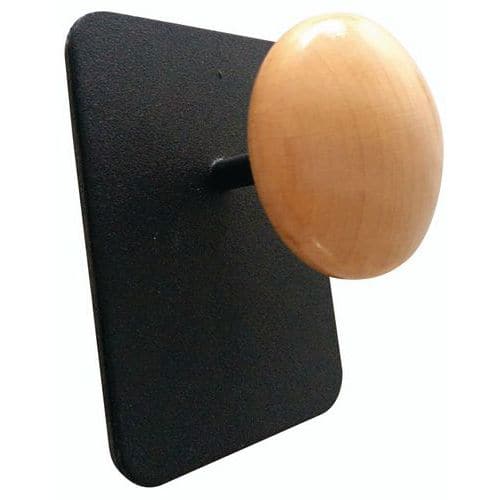 Magnetic metal/wood coat hooks - Manutan Expert