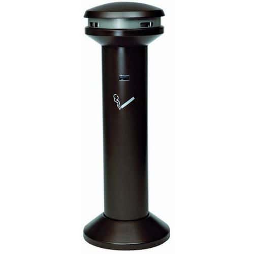 Infinity black steel high-capacity ashtray - 8000 butts - Rubbermaid