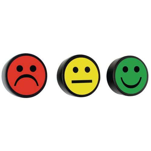 Pack of 5 smiley magnetic studs