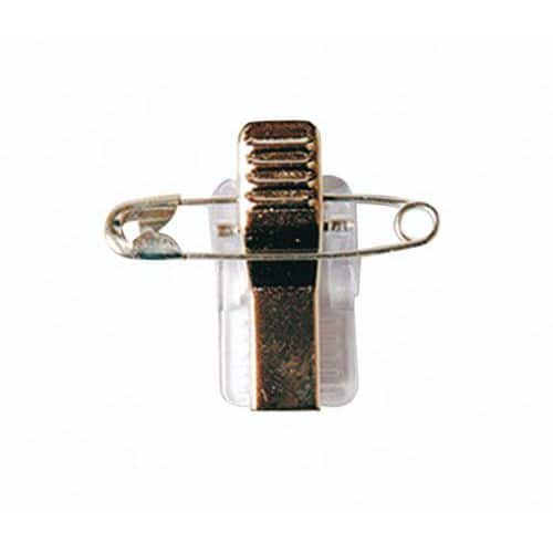 Badge clip - self-adhesive with pin