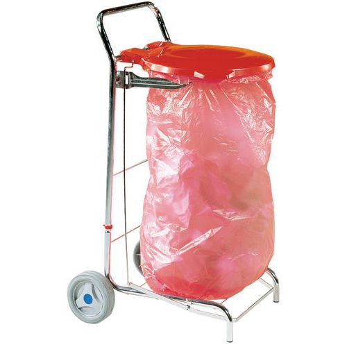 Mobile bin bag holder for outdoor use - 120 L