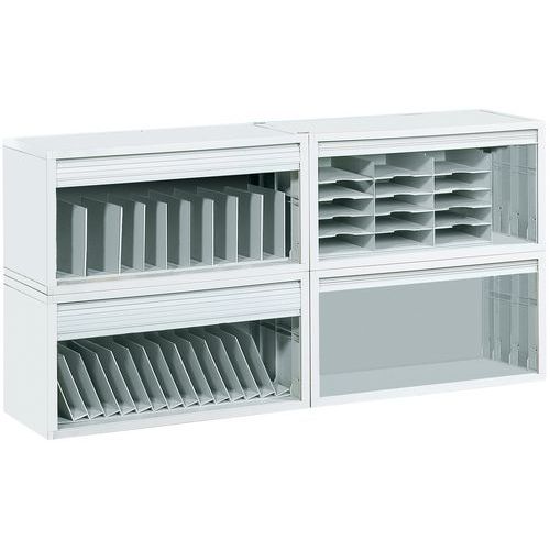 Modular and stackable cabinet - sold without tambour door