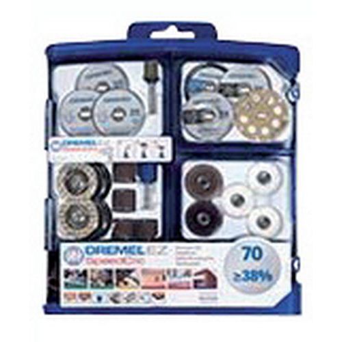 Multi-purpose accessories kit for Dremel - 70 pieces