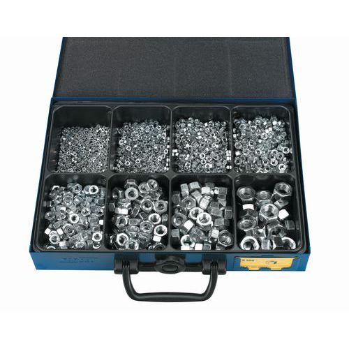 Box of steel hex nuts - 2200 pieces